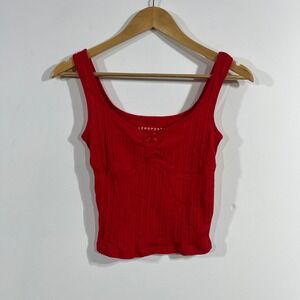 Aeropostale Whimsigoth Y2K Babydoll Fairy Grunge Ribbed Tank‎ Top Bow Size Small